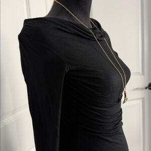 LOFT Black Long Sleeve Dress